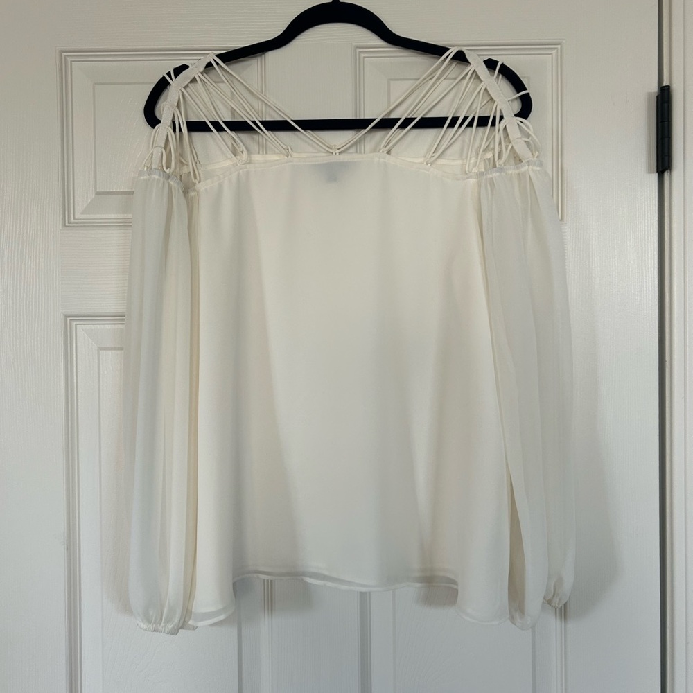 Express white blouse NWOT size L